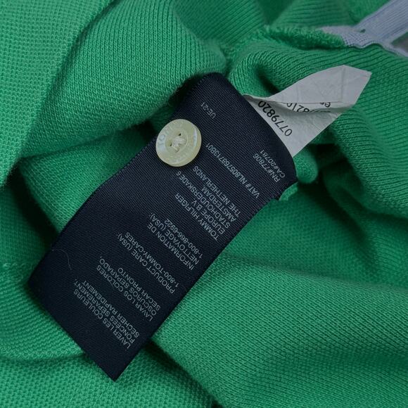 Men's Tommy Hilfiger Short Sleeve Green Polo Collard Shirt Size Medium - Picture 8 of 8